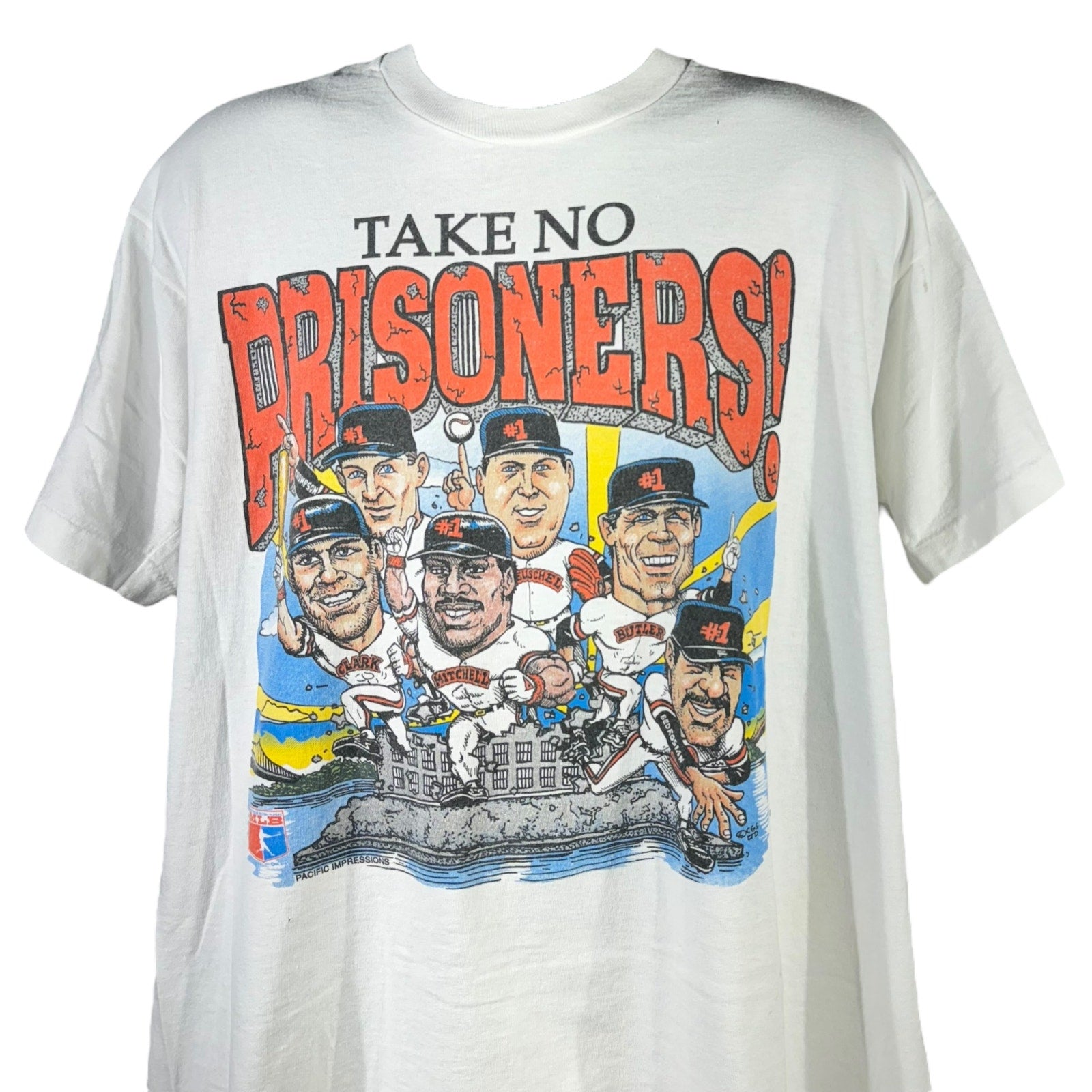 Vintage San Francisco Giants "Take No Prisoners" Caricature Tee 90s