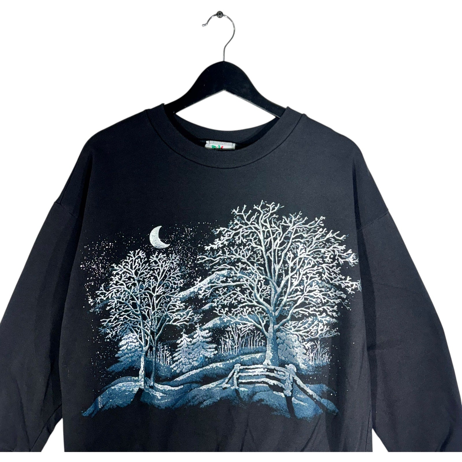 Vintage Winter Wonderland Snow Scenery Crewneck