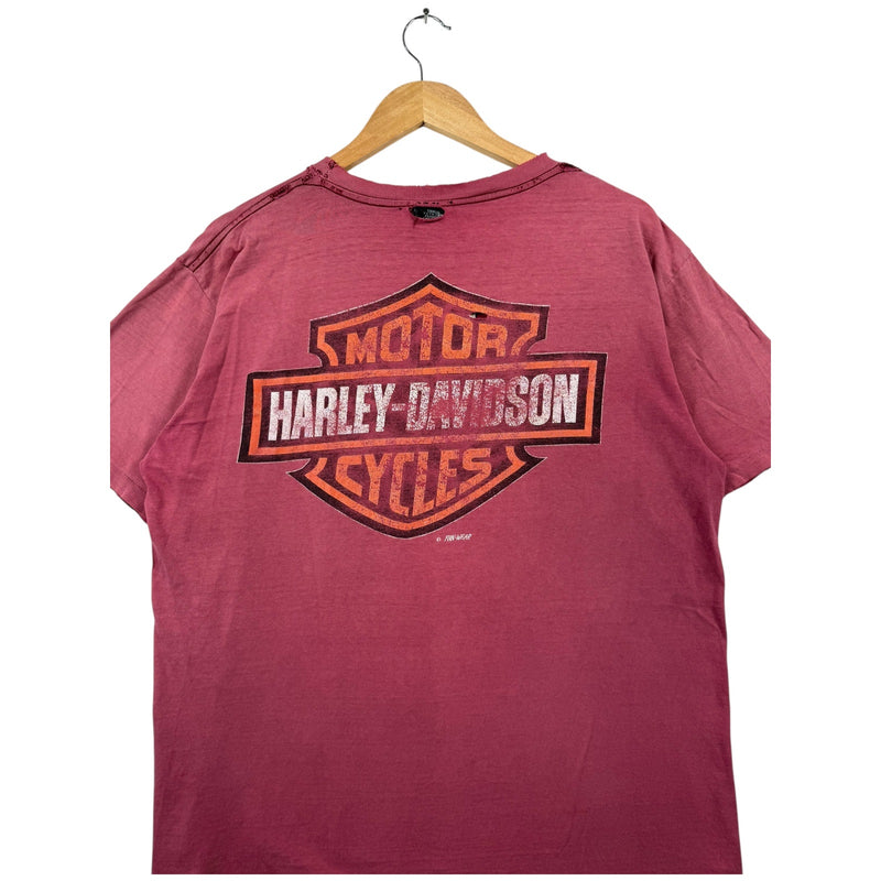 Vintage Harley Davidson Motorcycle Graphic T-Shirt
