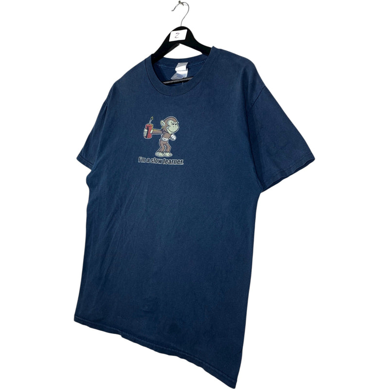 Vintage Monkey Humor Graphic Print T-Shirt