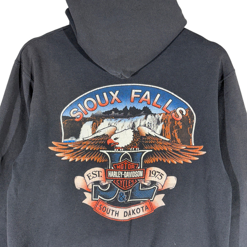 Vintage Harley Davidson Sioux Falls Full Zip Hoodie 90s