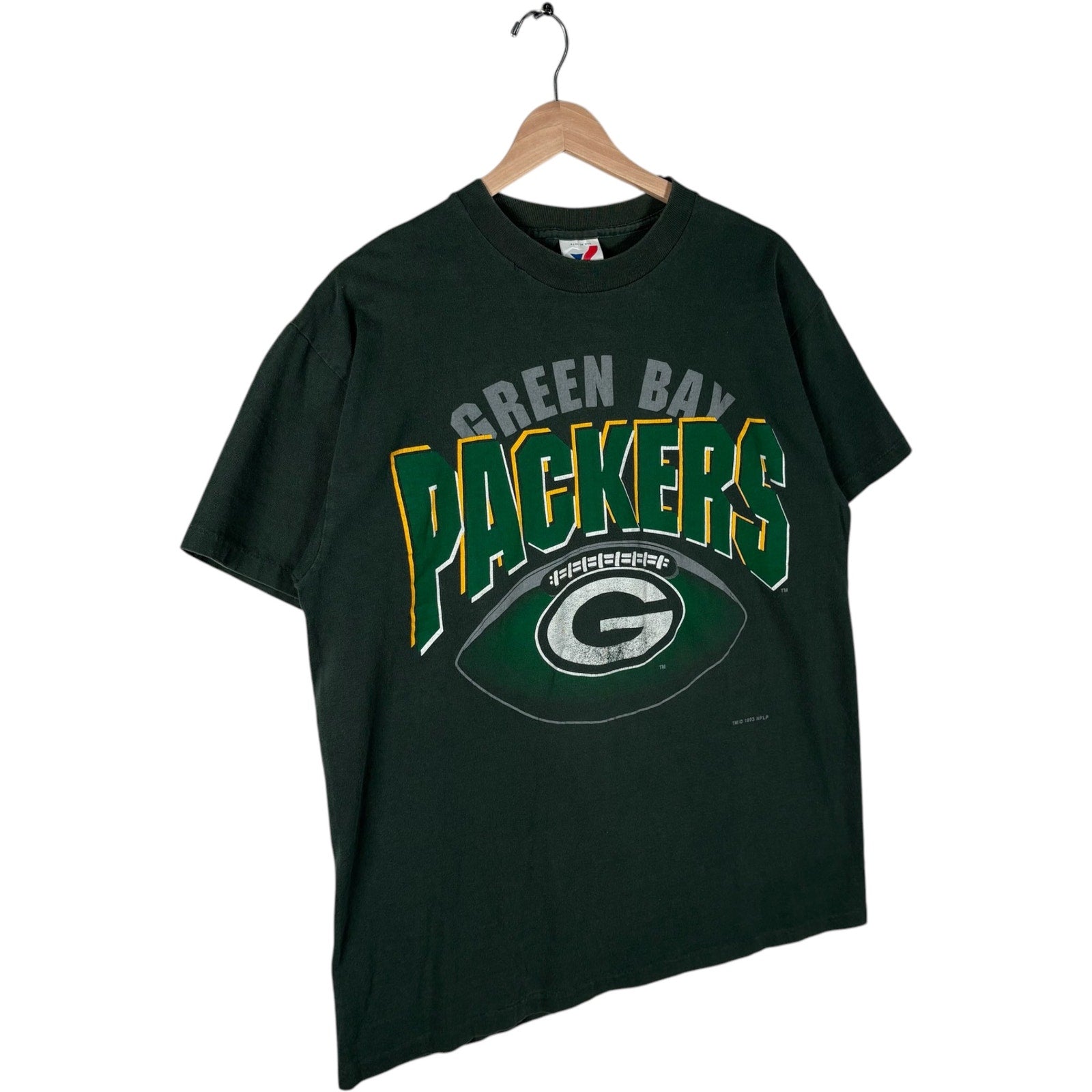 Vintage Green Bay Packers Spellout NFL Tee 90s