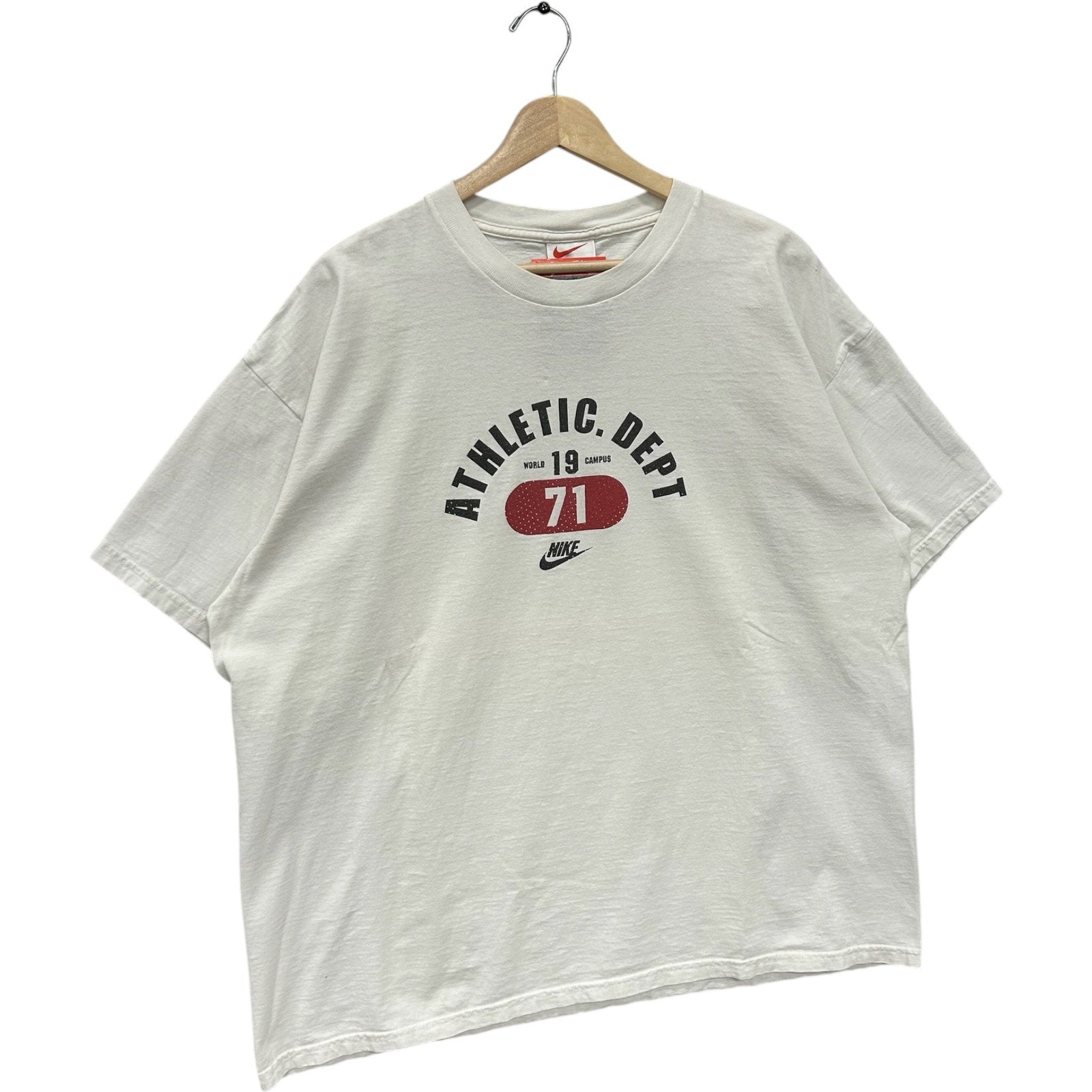 Vintage Nike Athletic Dept Arch Spellout Logo Tee