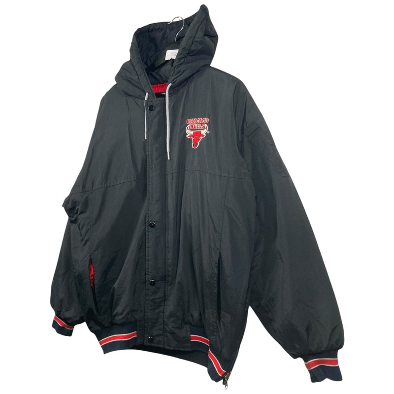 Vintage Starter Chicago Bulls Snap Button Hooded Jacket