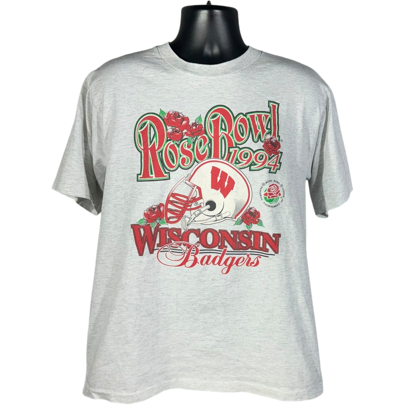 Vintage University Of Wisconsin Badgers Rose Bowl Tee 1994