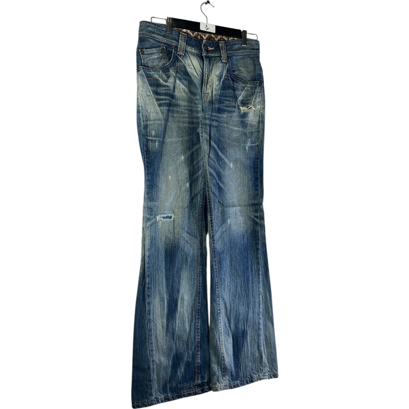 Vintage Edwin Distressed Flared Denim Jeans 30