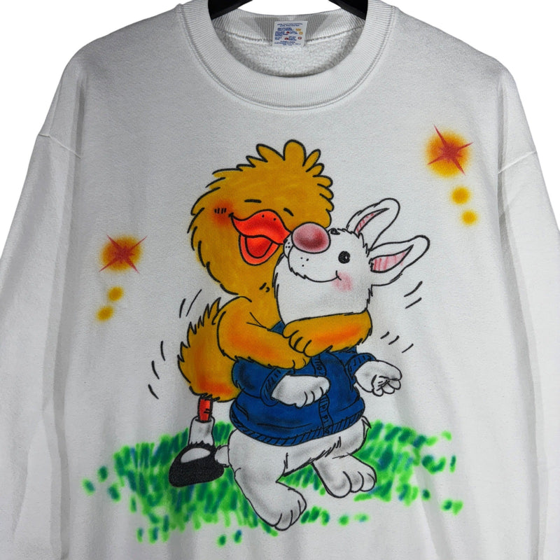 Vintage Baby Chick & Bunny Rabbit Crewneck