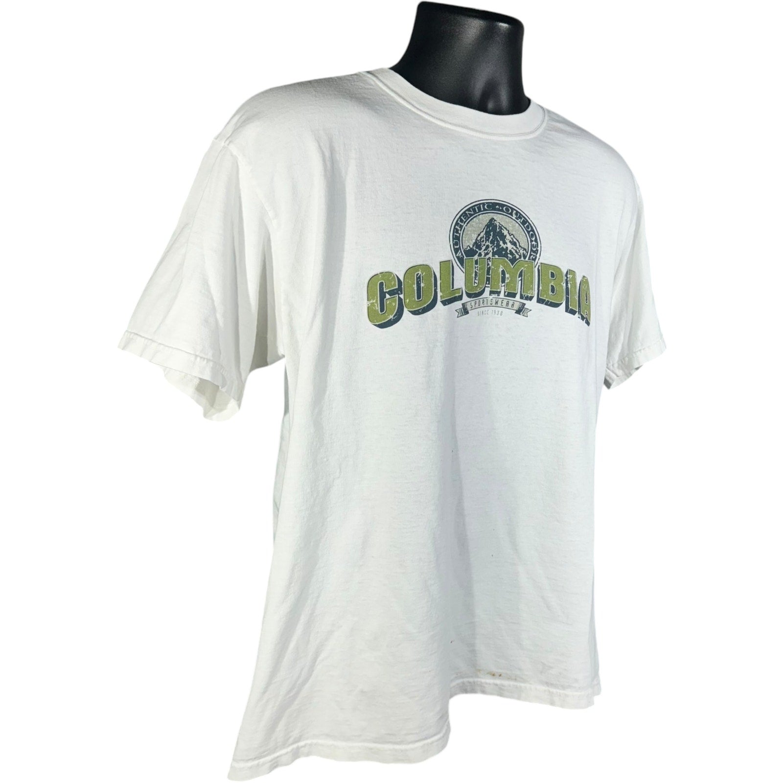 Vintage Columbia Spellout Logo Tee