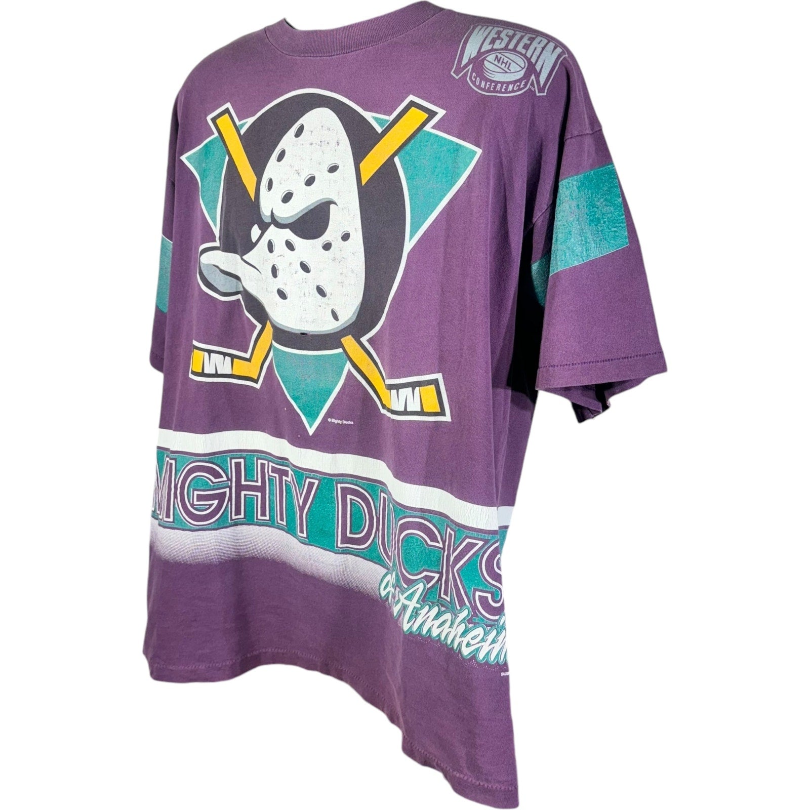 Vintage Salem Sportswear Anaheim Mighty Ducks AOP NHL Tee