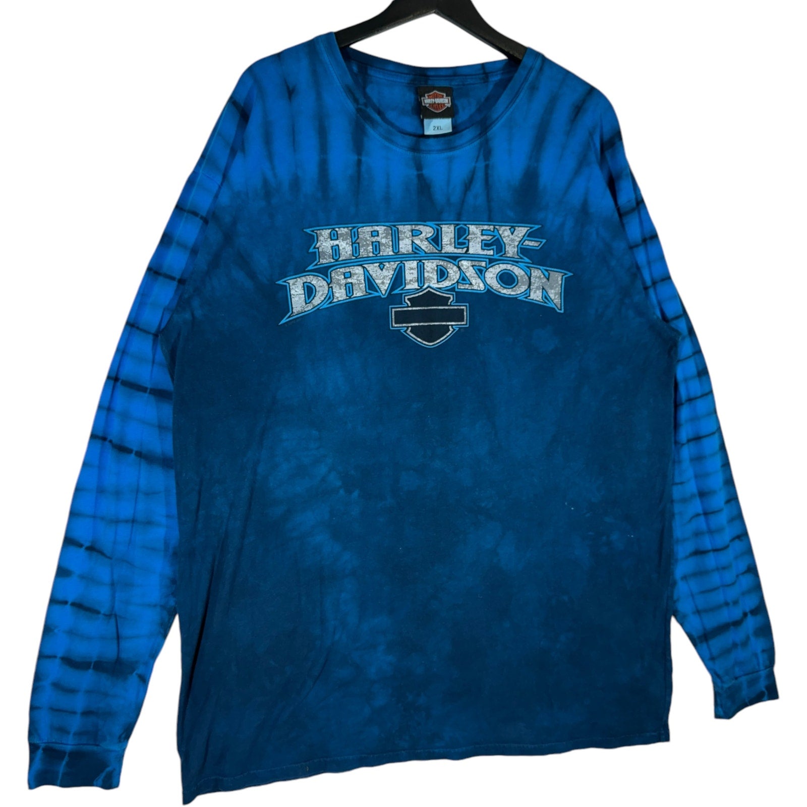 Vintage Harley Davidson Spellout Tie Dye Long Sleeve