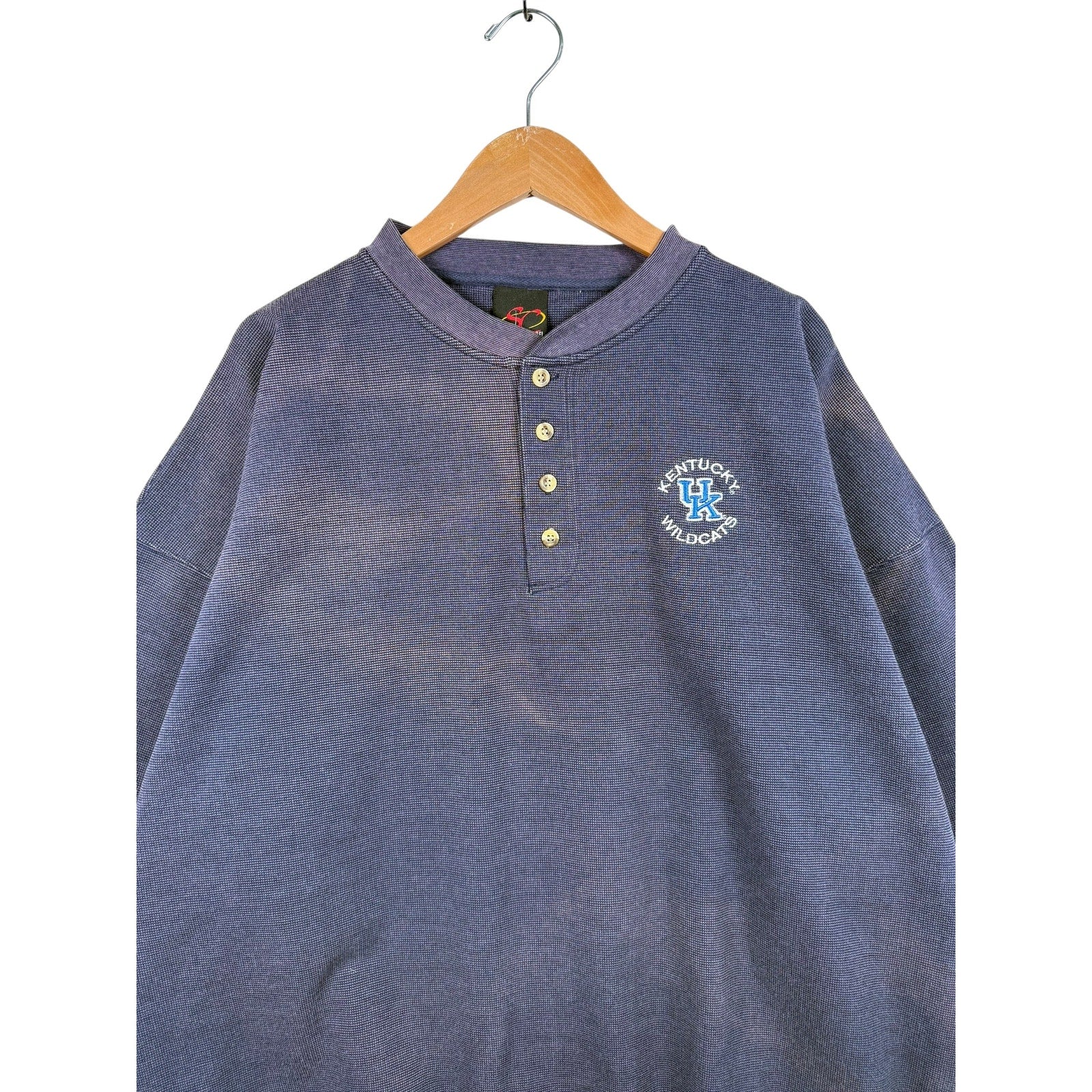 Vintage University Of Kentucky Wildcats Henley Sweater