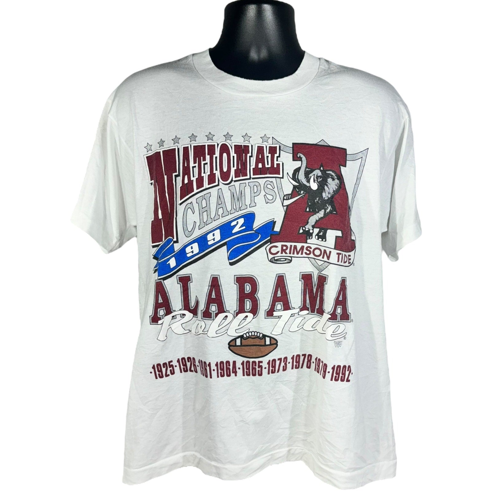 Vintage Alabama National Champions University Tee 1992