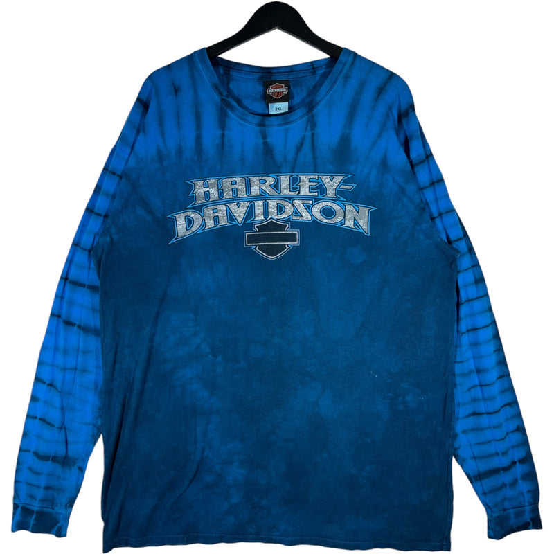 Vintage Harley Davidson Spellout Tie Dye Long Sleeve