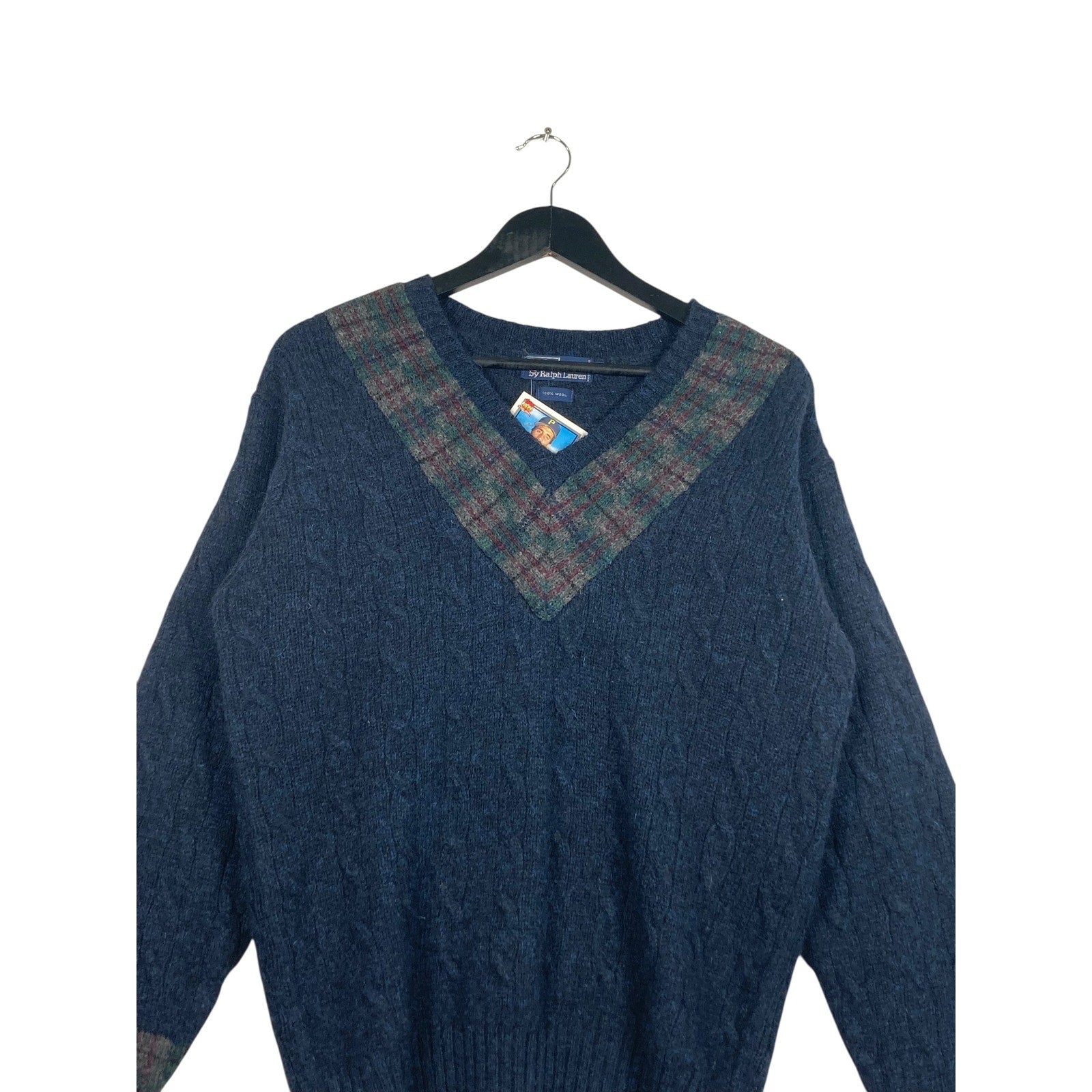 Vintage Polo Ralph Lauren Cable Knit V-Neck Sweater