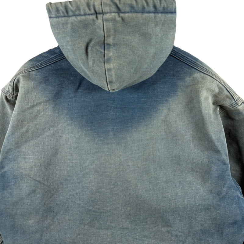 Vintage Carhartt Distressed Full Zip Hooded Workwear Jacket