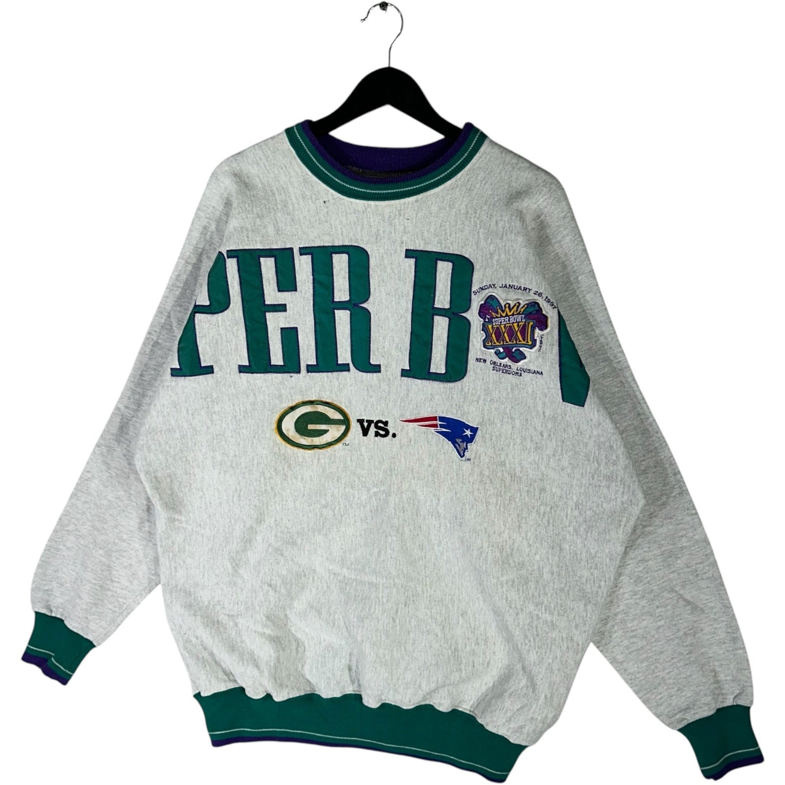 Vintage Legends Athletic Super Bowl 31 Spellout Crewneck 90s