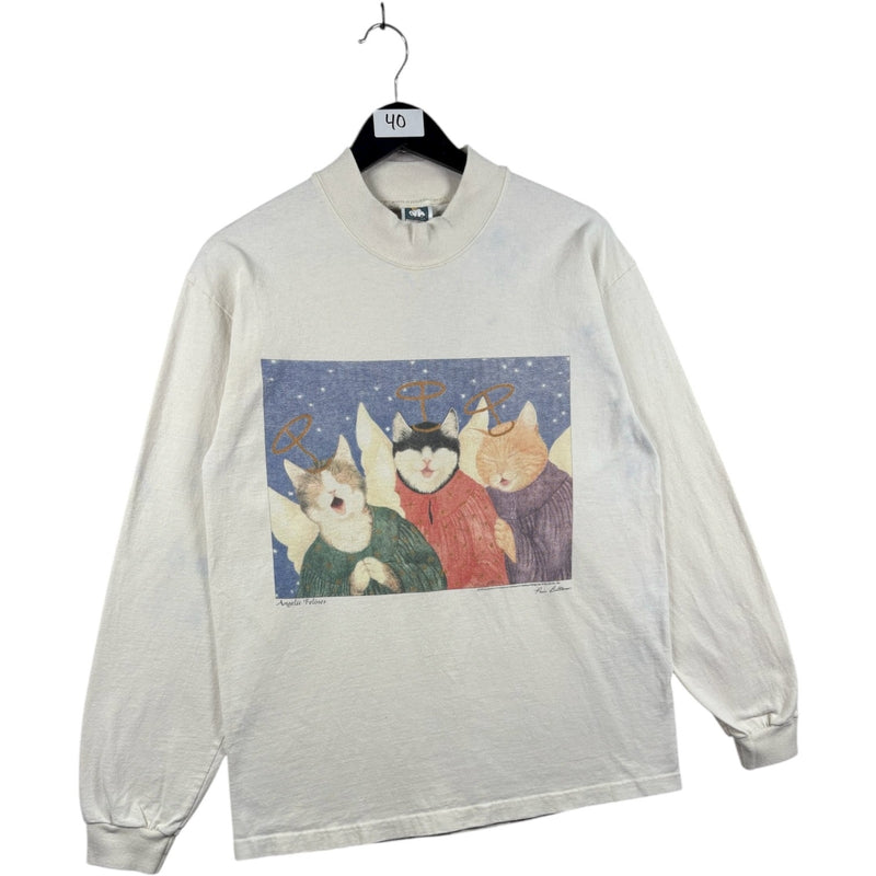 Vintage Angel Cats Graphic Long Sleeve