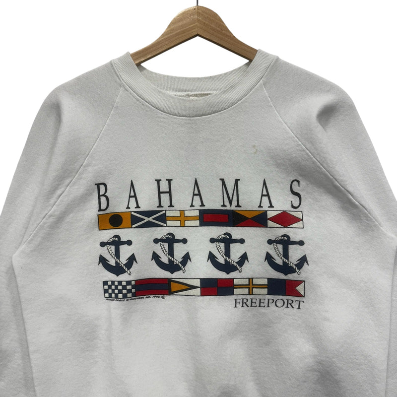 Vintage Bahamas Freeport Nautical Flags Crewneck