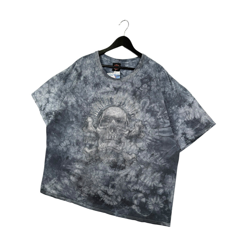 Vintage Harley Davidson Las Vegas Skull Tie-Dye Graphic T-Shirt
