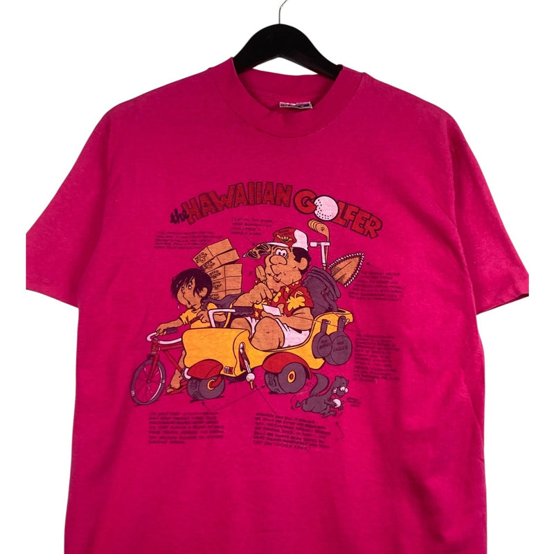 Vintage Hawaiian Golfer Cartoon T-Shirt