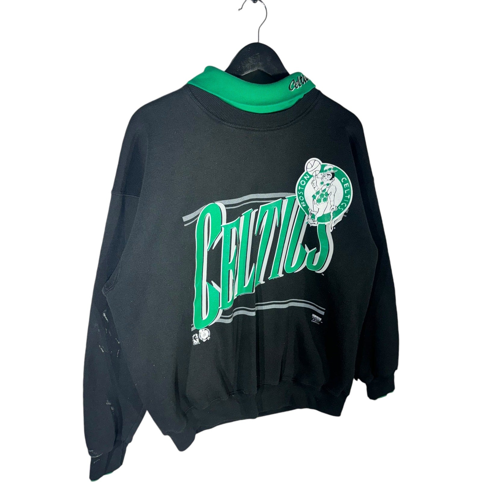 Vintage Boston Celtics Mockneck Crewneck 90s