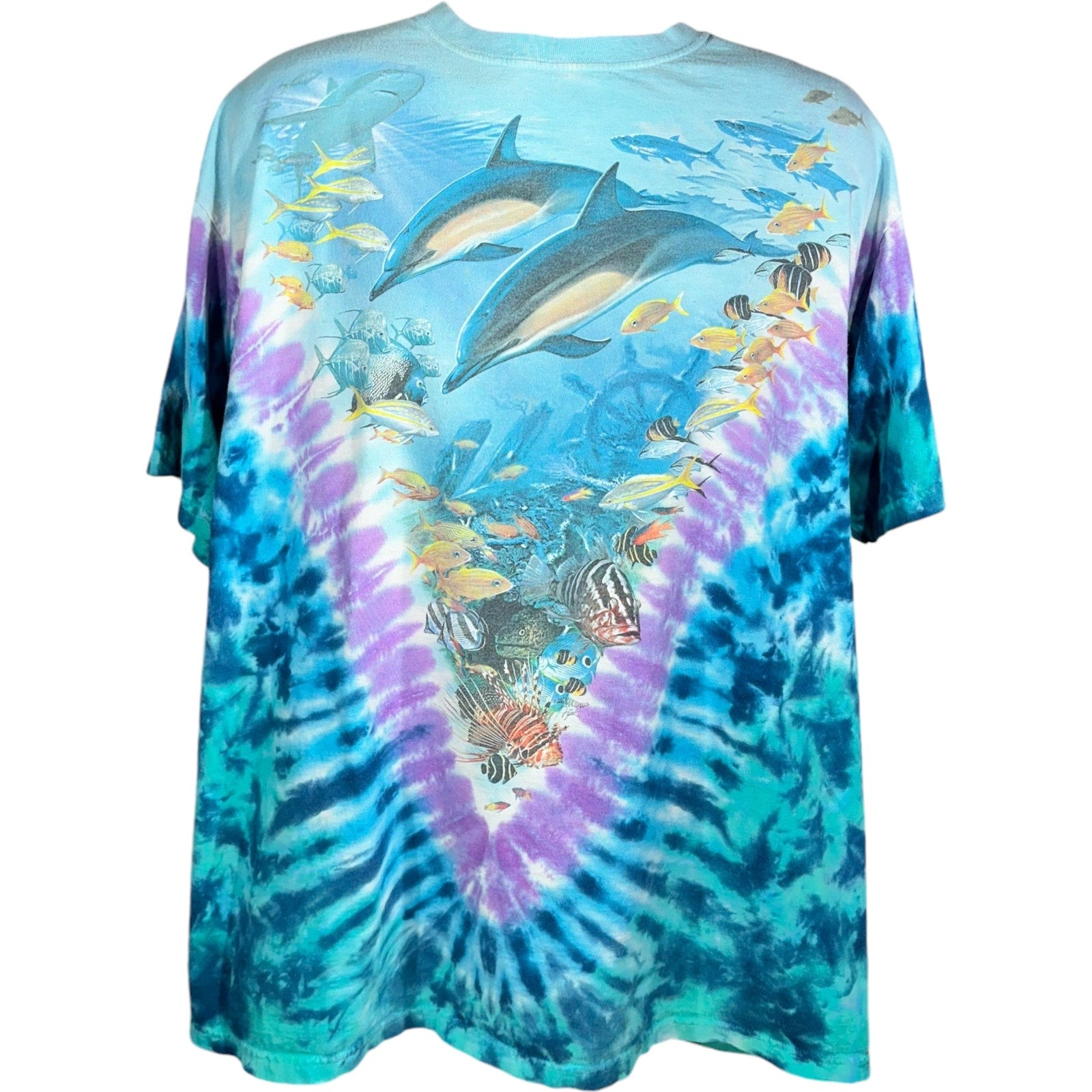 Vintage Ocean Life Tie Dye Nature Tee