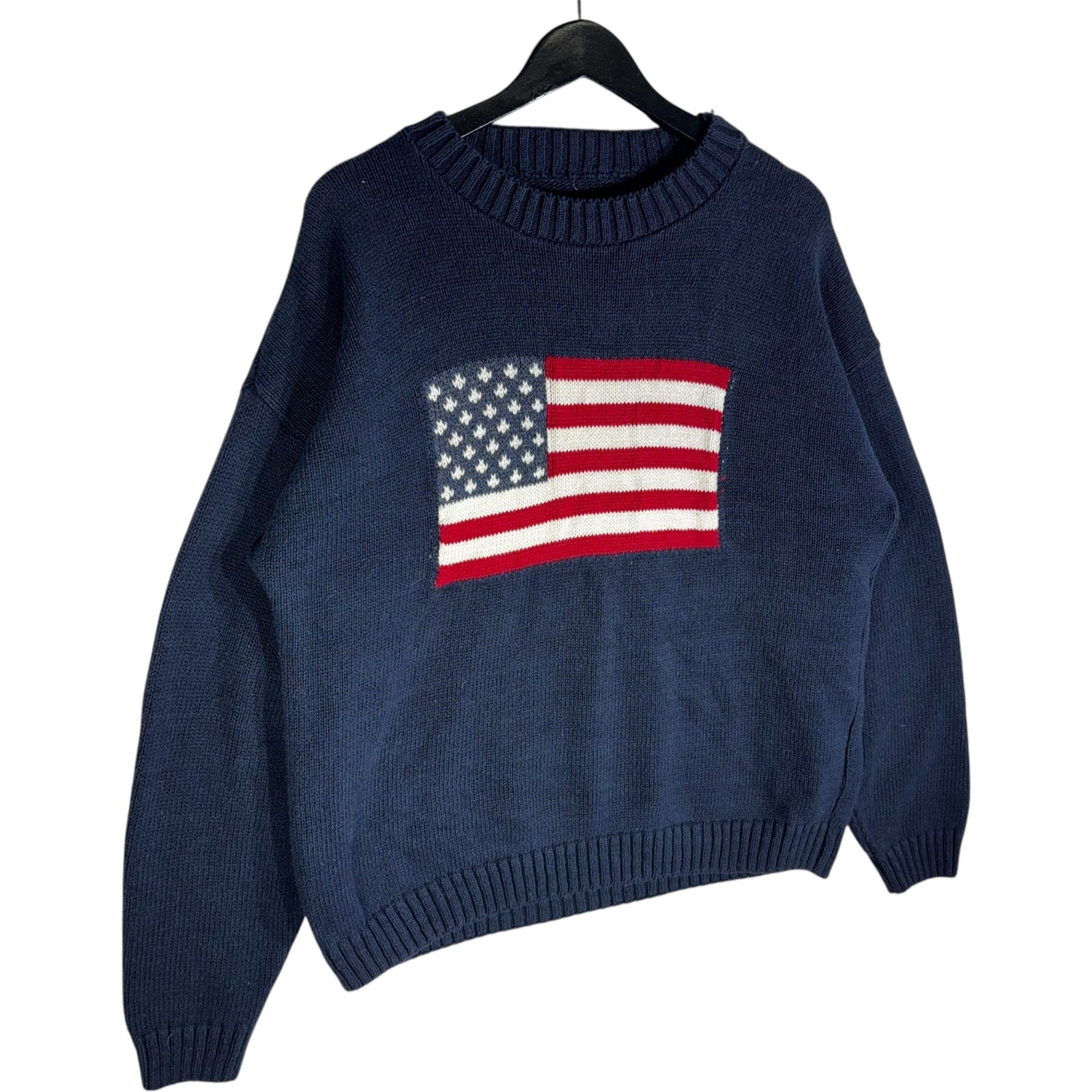 Vintage American Flag Knit Sweater