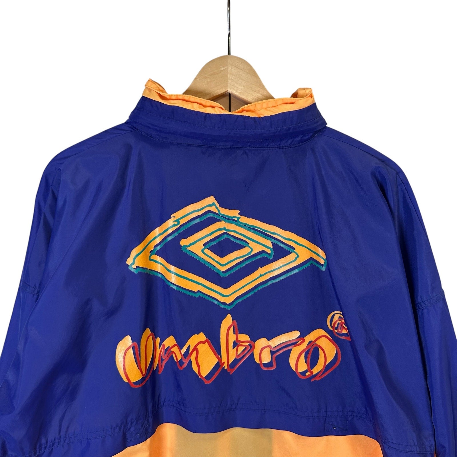 Vintage Umbro Big Logo Full Zip Windbreaker