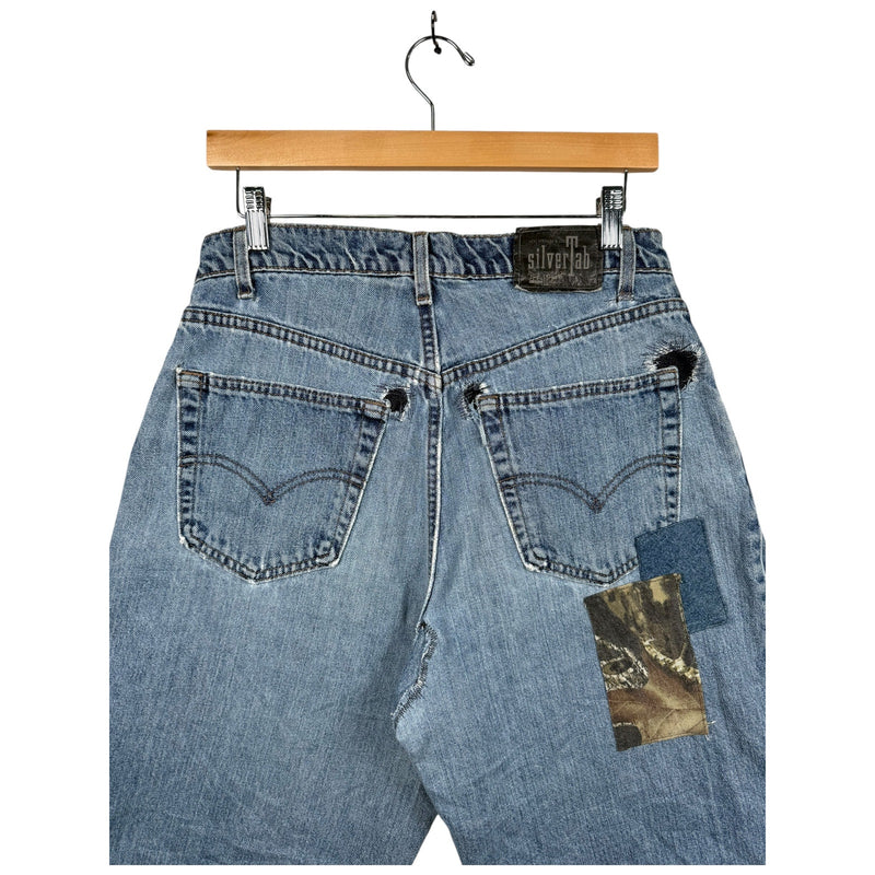 Vintage Levi's Baggy Patchwork Denim Jean Shorts 32