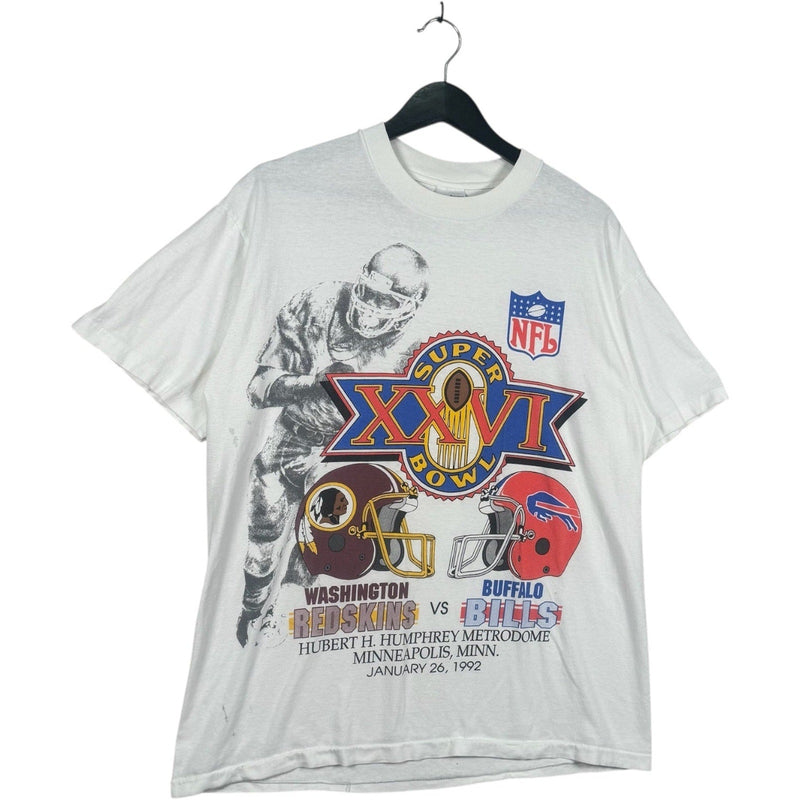 Vintage NFL Washington Redskins VS Buffalo Bills Tee 1992