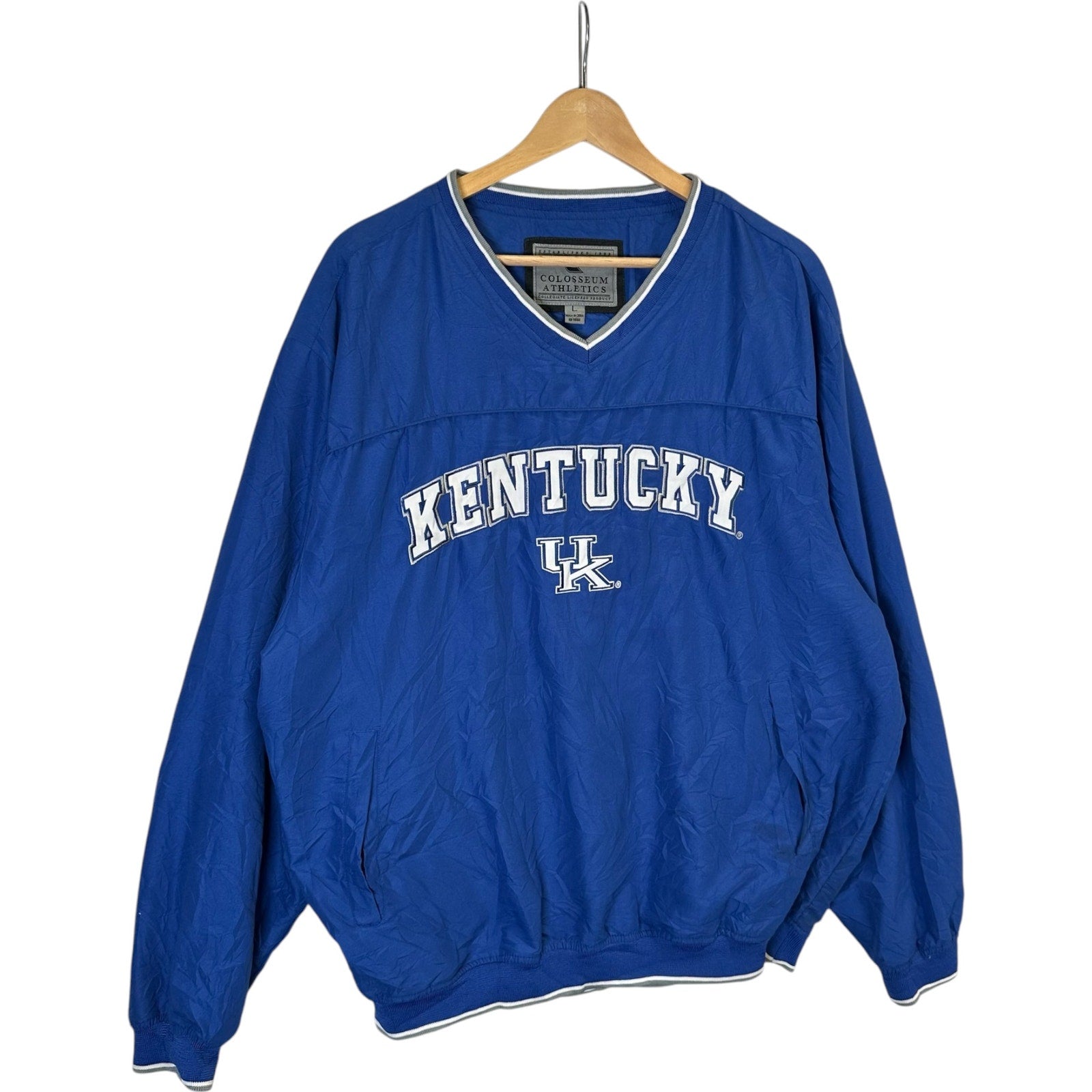 Vintage University Of Kentucky Spellout Pullover Windbreaker