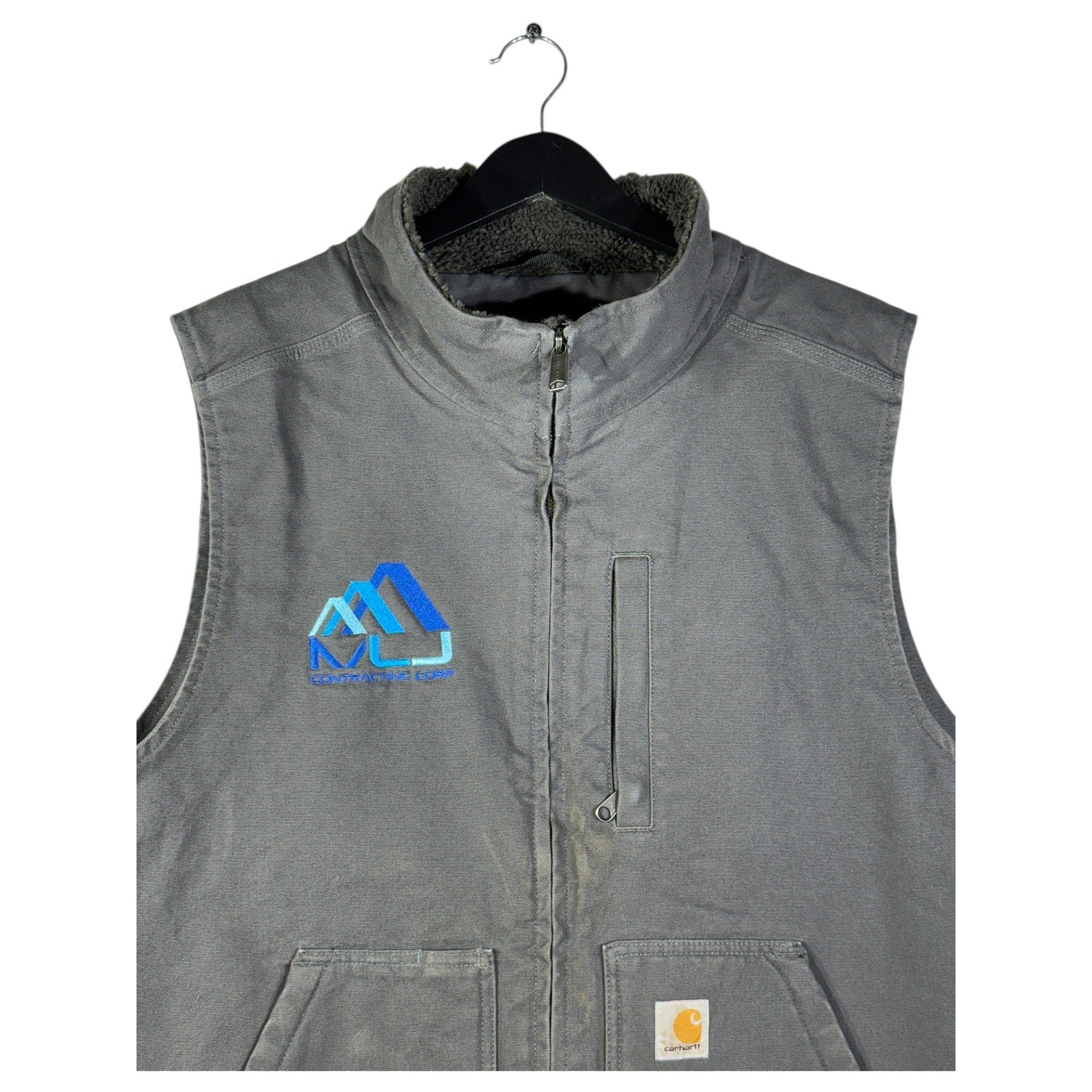 Vintage Carhartt Canvas Sherpa Lined Workwear Vest