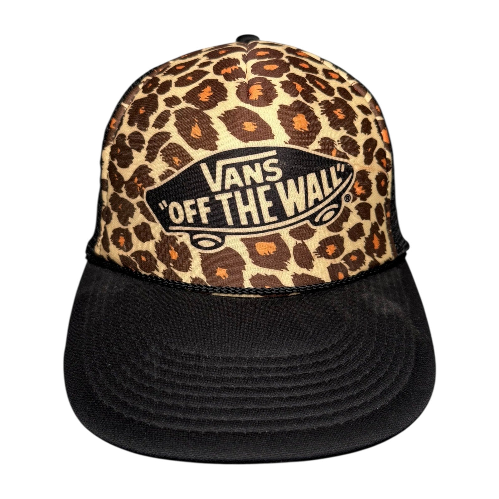 Vintage Vans "Off The Wall" Cheetah Print Snapback Hat