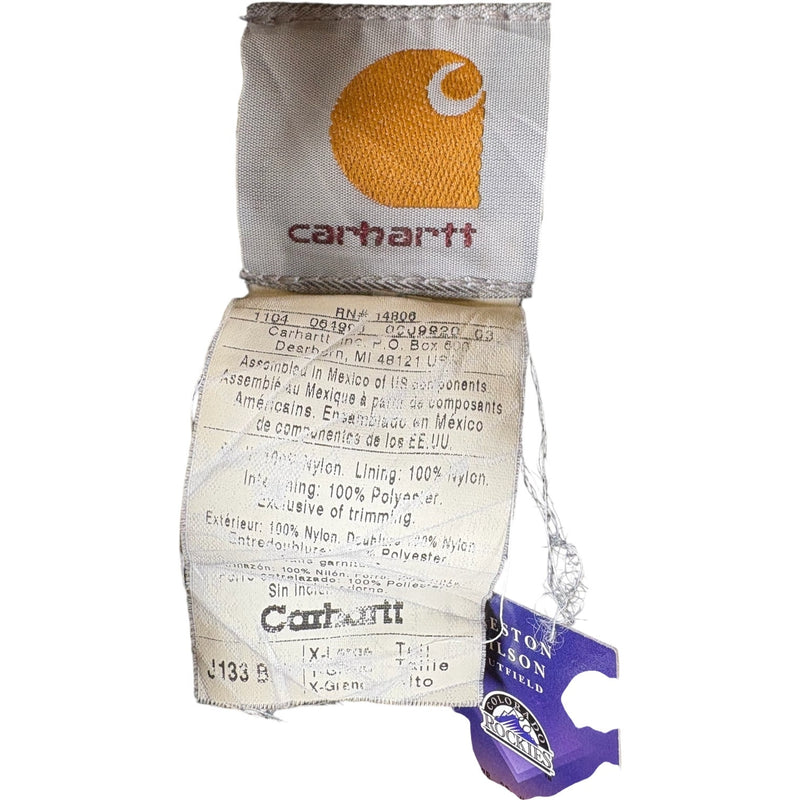 Vintage Carhartt Quilted Hooded Full Zip Workwear Jacket