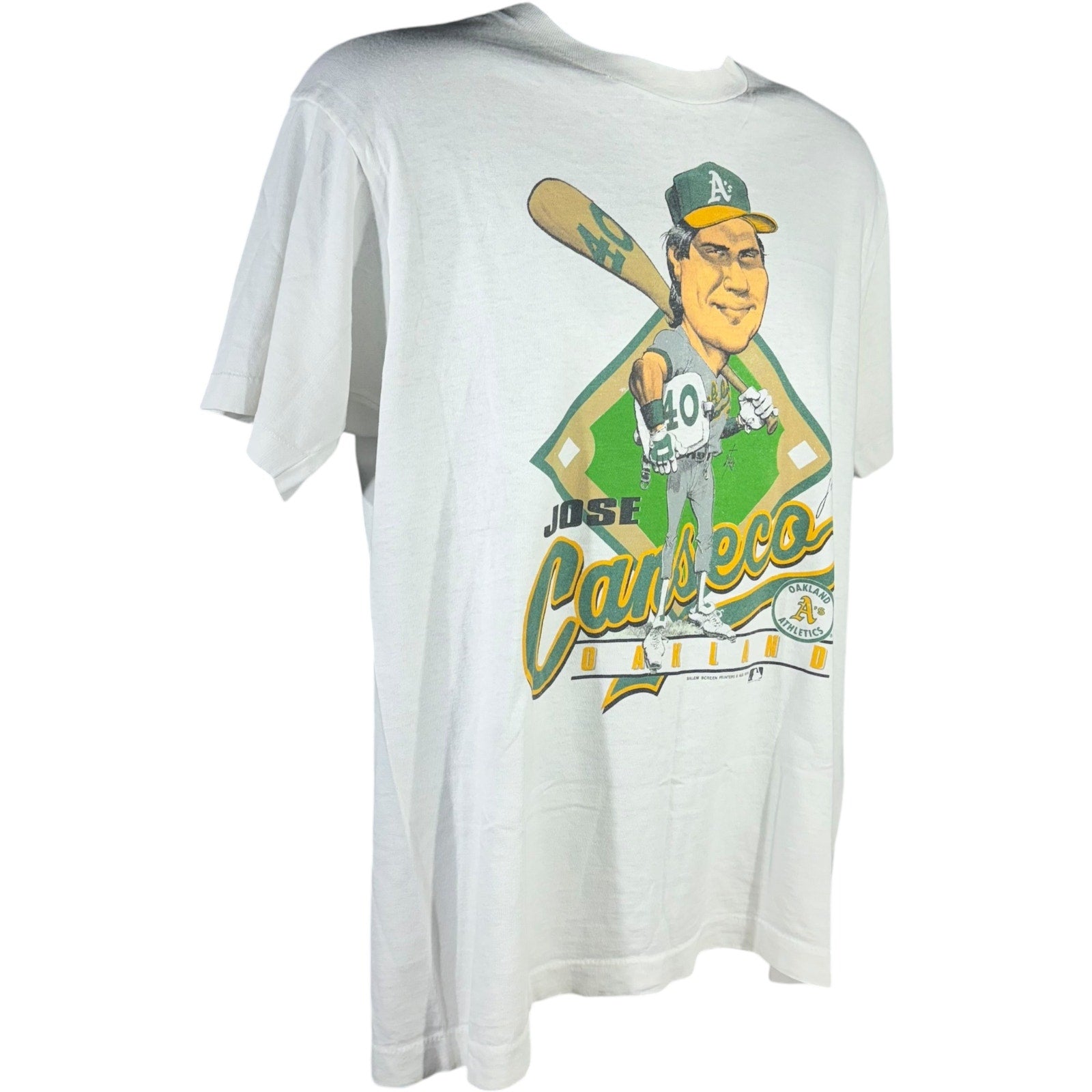 Vintage Oakland Athletics Jose Canseco Caricature Tee 90s