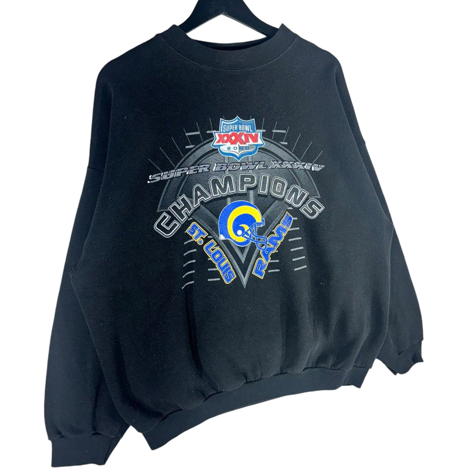 Vintage NFL St. Louis Rams Super Bowl XXXIV Champs Crewneck