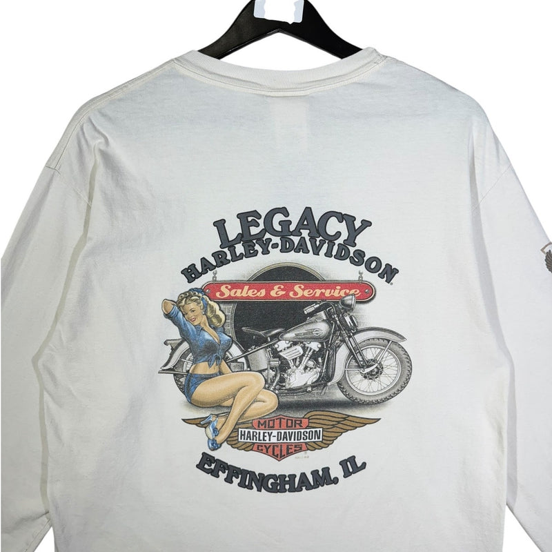 Vintage Harley Davidson Legacy Effingham IL Long Sleeve T-Shirt