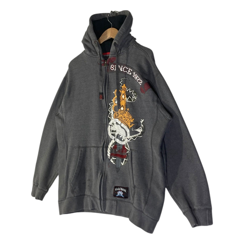 Vintage Ecko Unltd Since 1972 Crown Dagger Crest Full Zip Hoodie