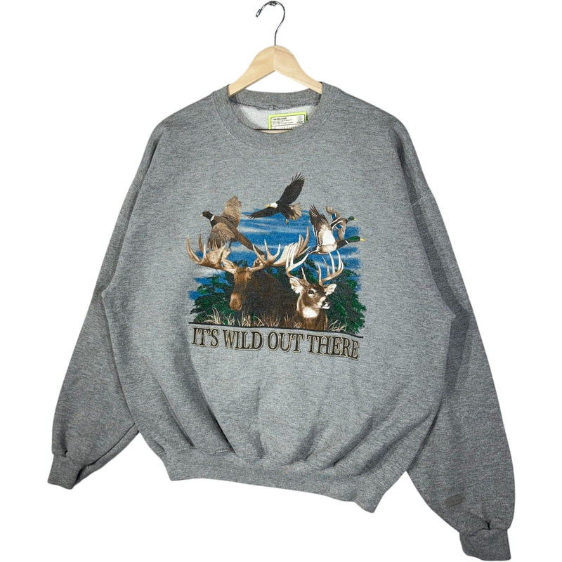 Vintage It's Wild Out There Wilderness Nature Crewneck