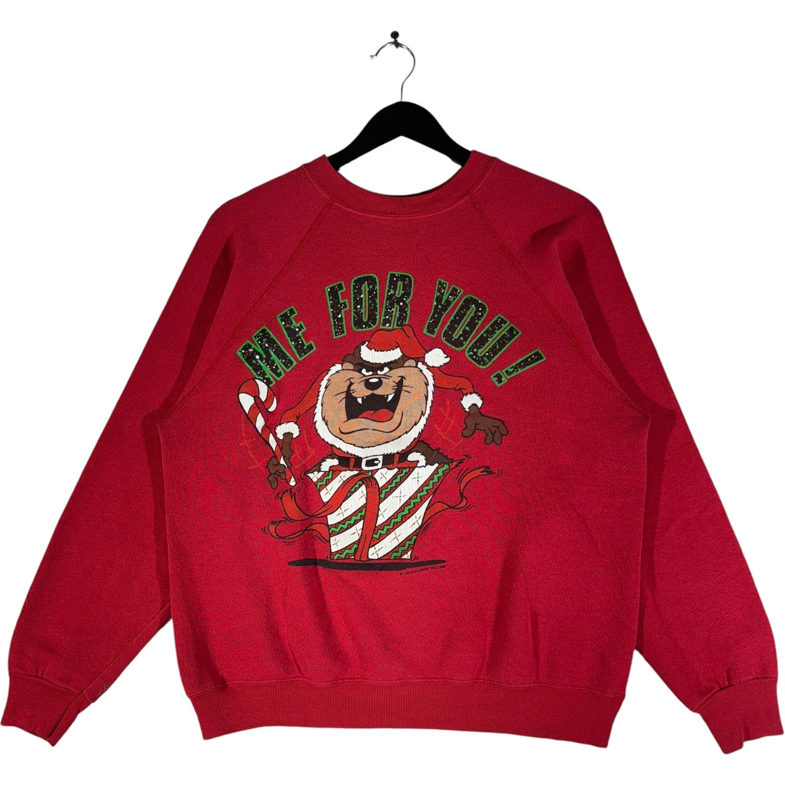 Vintage Looney Tunes Taz Christmas Present Crewneck