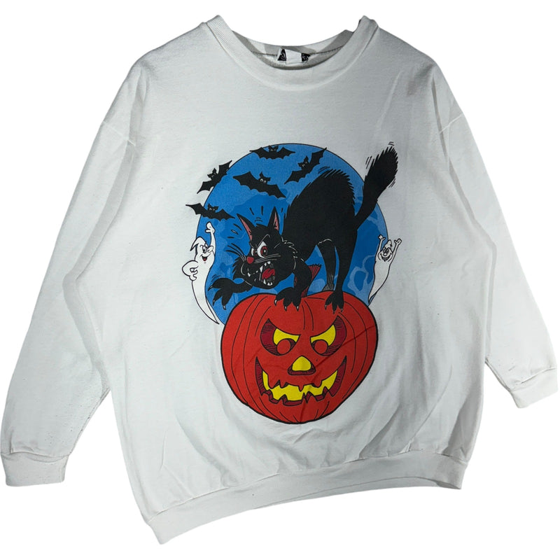 Vintage Black Cat Halloween Crewneck