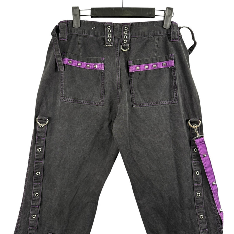 Vintage Tripp NYC Goth Rave Bondage Straps Pants 35