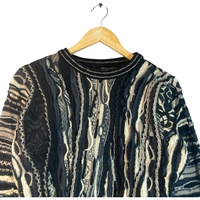Vintage Coogi 3D Abstract Knit Sweater