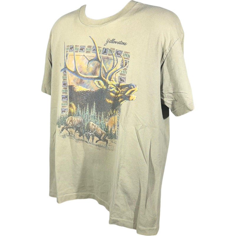 Vintage Yellowstone National Park Elk Nature Souvenir Tee