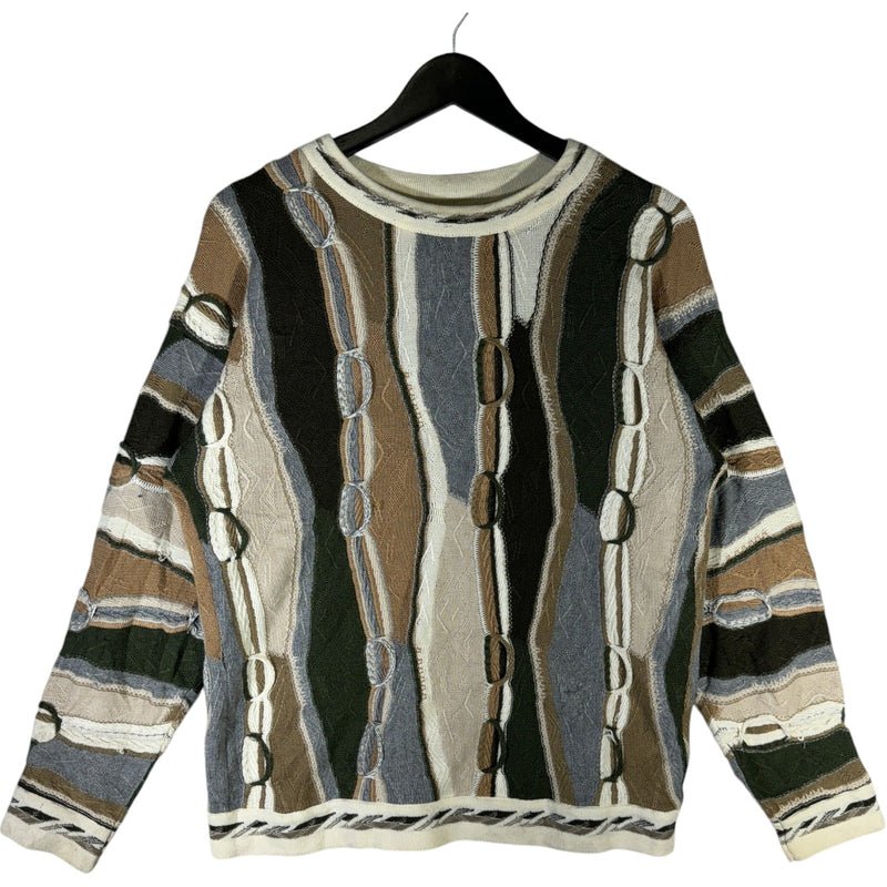 Vintage Coogi Style 3D Knit Sweater