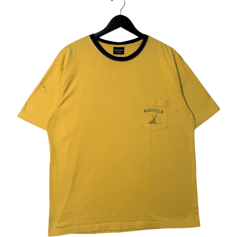 Vintage Nautica Sailboat Pocket Tee