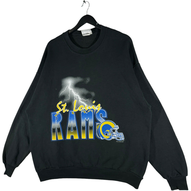 Vintage St. Louis Rams Lightning Graphic NFL Crewneck 90s