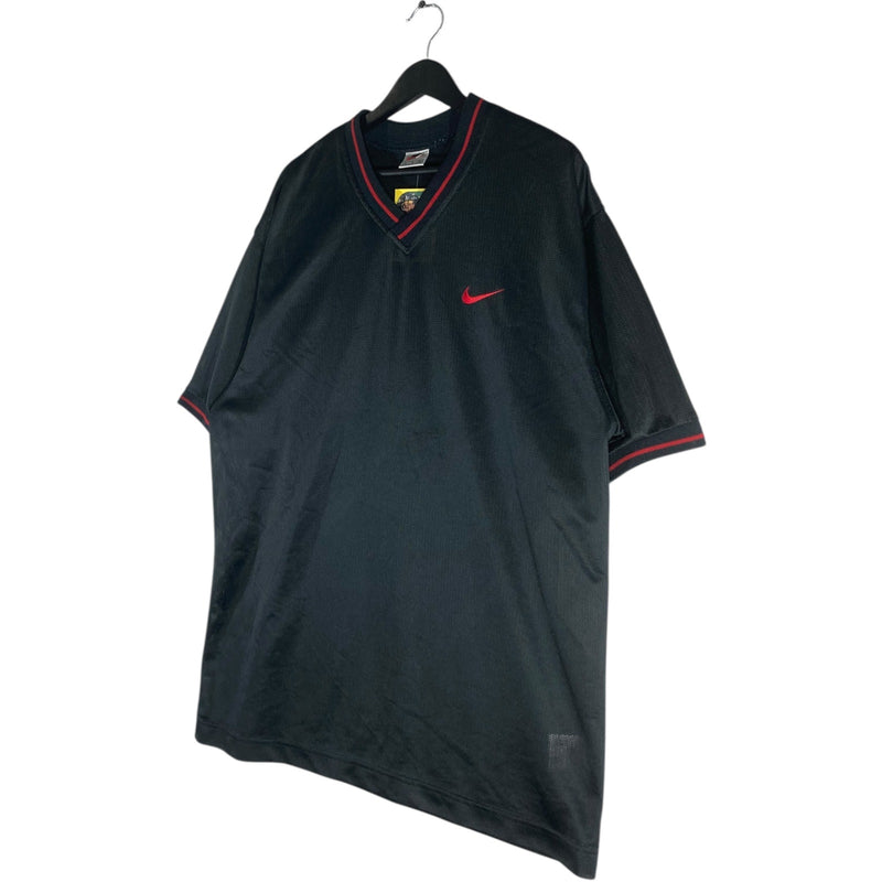 Vintage Nike Swoosh V Neck Jersey Large
