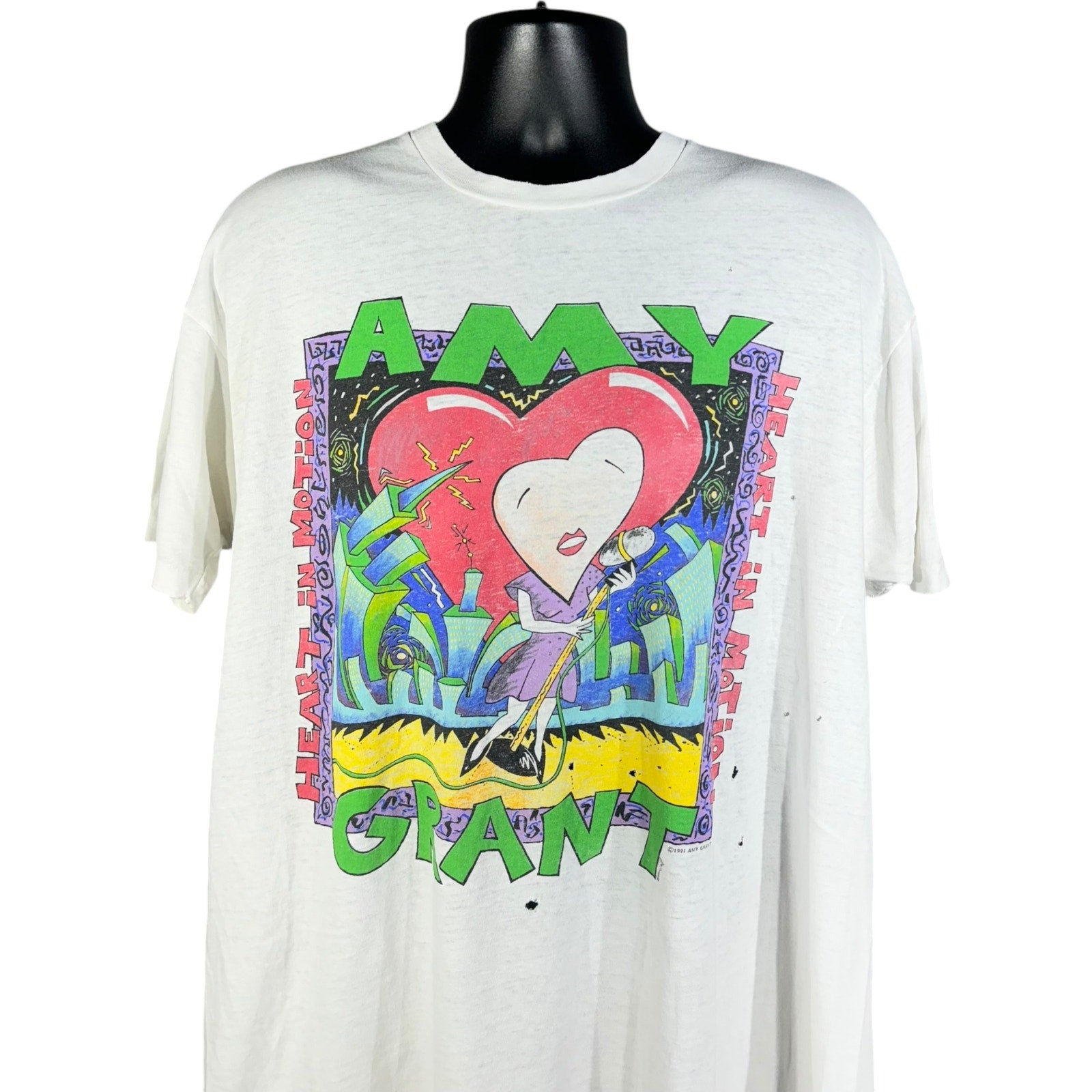 Vintage Amy Grant Heart In Motion Tour Tee 1991