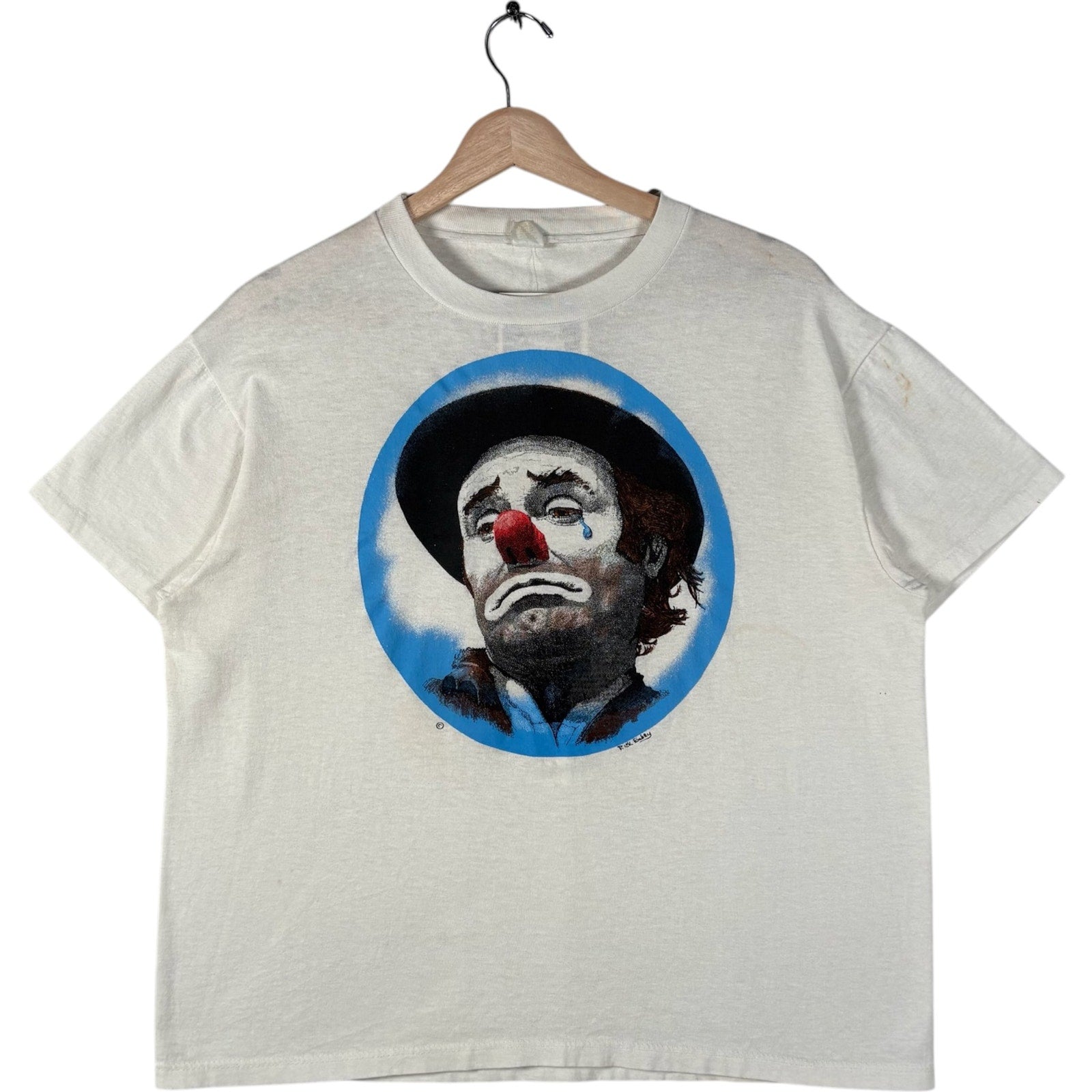 Vintage Sad Clown Art Tee